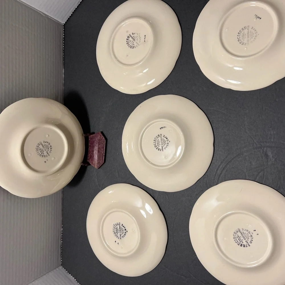 6‎ Franciscan ware apple pattern vintage bread plates 6 inch